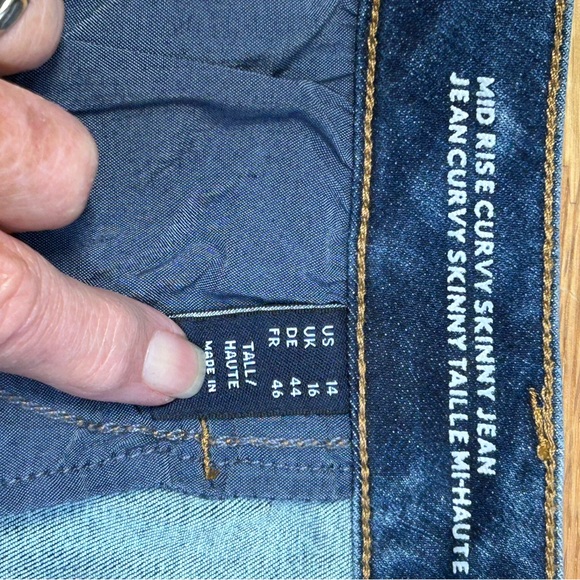 Lands End Denim Skinny Leg Jean Sz 14 Tall - Picture 5 of 11